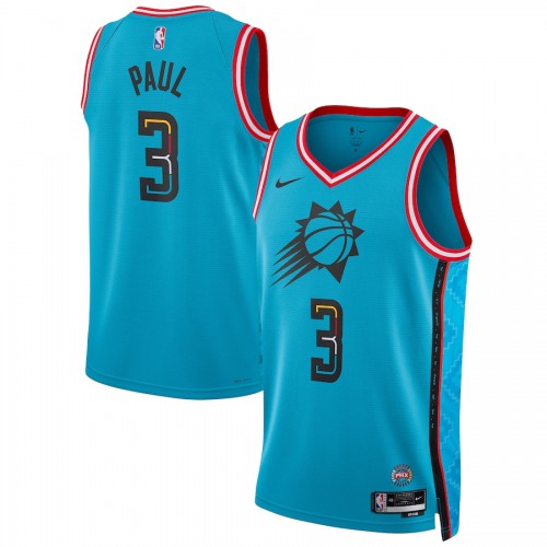 Phoenix Phoenix Suns #3 Chris Paul Unisex Turquoise 2022-23 Swingman Jersey - City Edition Mens