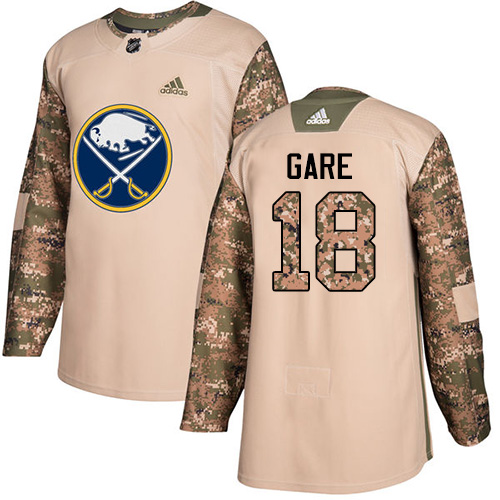 Adidas Buffalo Sabres #18 Danny Gare Camo Authentic 2017 Veterans Day Stitched Jersey Men's