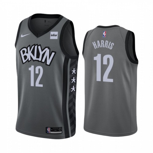 Brooklyn Nets #12 Joe Harris Gray Youth Swingman Statement Edition Jersey Youth