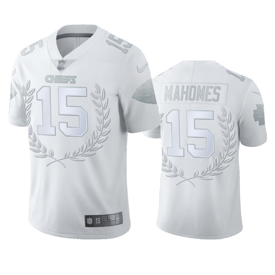 Kansas City Chiefs #15 Patrick Mahomes Men''S Platinum MVP Limited Edition Jersey