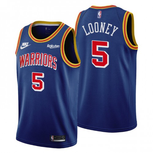 Golden State Golden State Warriors #5 Kevon Looney Youth Releases Classic Edition 75th Anniversary Jersey Blue Youth