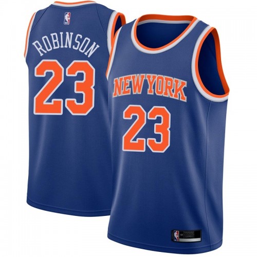 New York Knicks #23 Mitchell Robinson Blue Womens Swingman Icon Edition Jersey Womens
