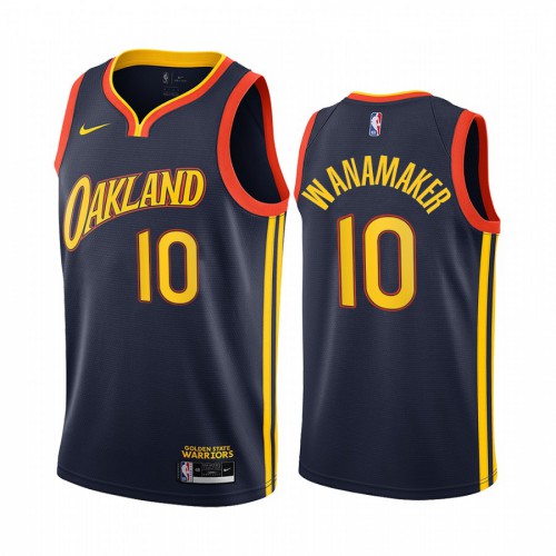 Golden State Warriors #10 Brad Wanamaker Navy Swingman 2020-21 City Edition Jersey Mens