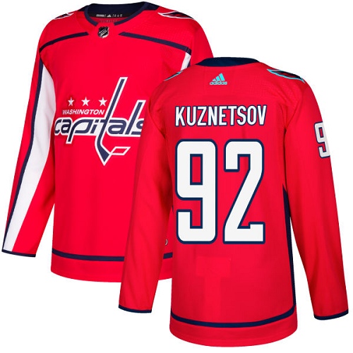 Adidas Washington Capitals #92 Evgeny Kuznetsov Red Home Authentic Stitched Jersey Men's