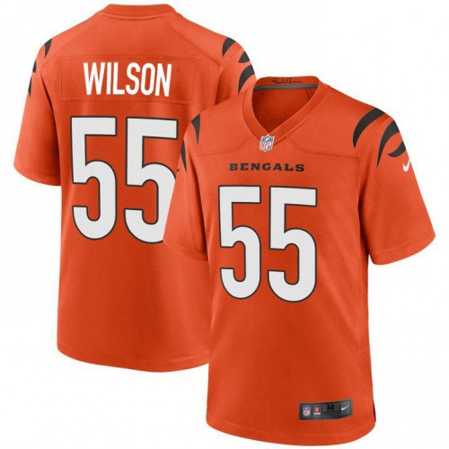 Cincinnati Cincinnati Bengals ##55 Logan Wilson Orange Youth Alternate Game Jersey Youth