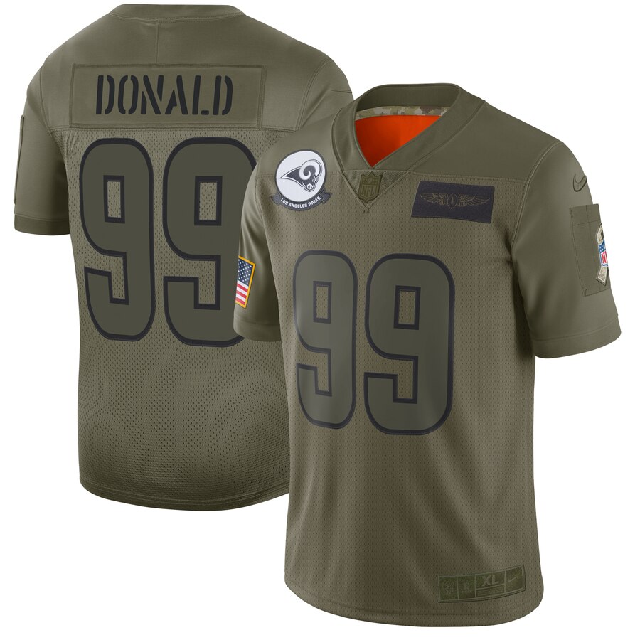 Rams #99 Aaron Donald Camo Men's Stitched Limited 2019 Salute To Service Jersey