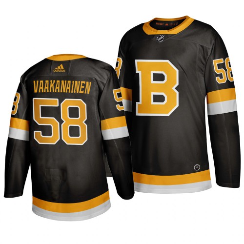 Adidas Boston Boston Bruins #58 Urho Vaakanainen Black 2019-20 Authentic Third Stitched Jersey Men's