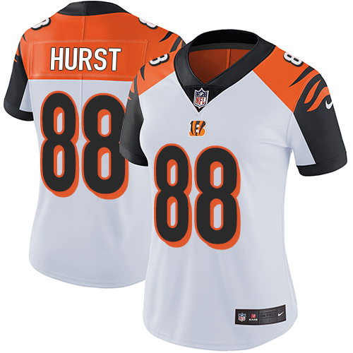 Bengals #88 Hayden Hurst White Women's Stitched Vapor Untouchable Limited Jersey