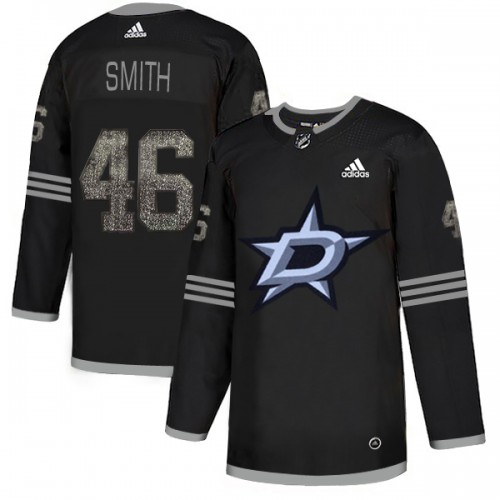 Adidas Dallas Stars #46 Gemel Smith Black Authentic Classic Stitched Jersey Men's