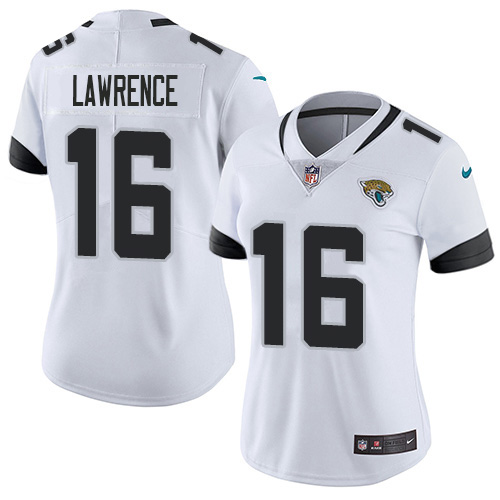 Jaguars #16 Trevor Lawrence White Women's Stitched Vapor Untouchable Limited Jersey