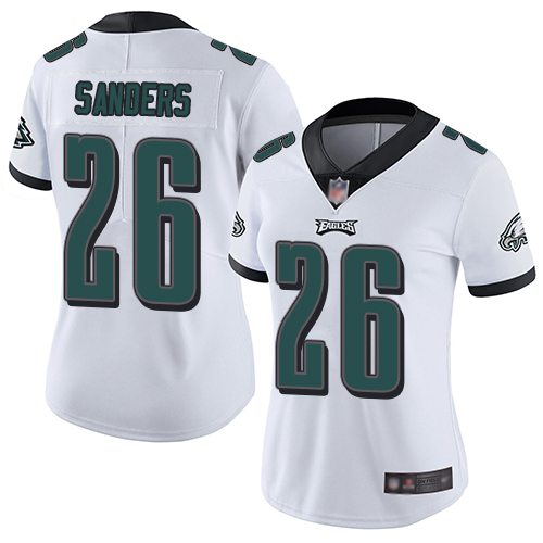 Eagles #26 Miles Sanders White Women's Stitched Vapor Untouchable Limited Jersey