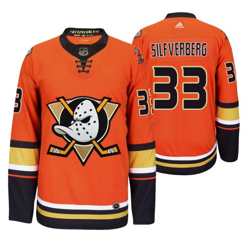 Anaheim Anaheim Ducks #33 Jakob Silfverberg Men's 2019-20 Third Orange Alternate Stitched Jersey Men's