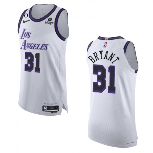 Los Angeles Los Angeles Lakers #31 Thomas Bryant White 2022-23 Authentic Jersey - City Edition Mens