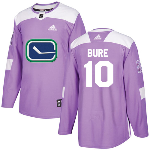 Adidas Vancouver Canucks #10 Pavel Bure Purple Authentic Fights Cancer Stitched Jersey Men's