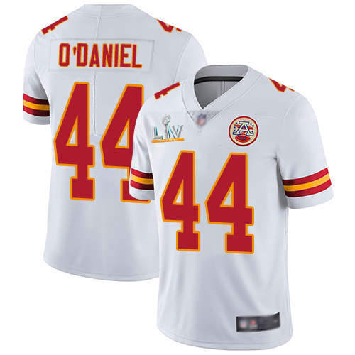 Kansas City Chiefs #44 Dorian O'Daniel White Men's Super Bowl LV Bound Stitched Vapor Untouchable Limited Jersey Men's