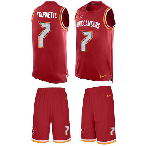 Tampa Bay Buccaneers #7 Leonard Fournette Red Team Color Men's Stitched Limited Tank Top Suit Jersey