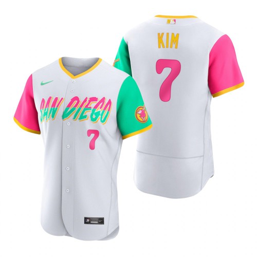San Diego San Diego Padres #7 Ha-Seong Kim 2022 City Connect Men's Authentic Jersey - White Men's