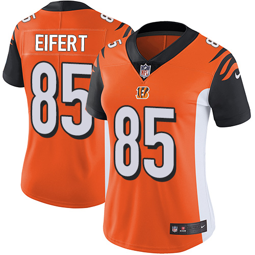 Cincinnati Bengals #85 Tyler Eifert Orange Alternate Women's Stitched Vapor Untouchable Limited Jersey Womens