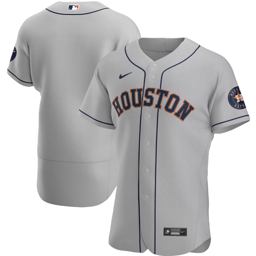 Houston Astros Men's Gray Road 2020 Authentic Official Team Jersey