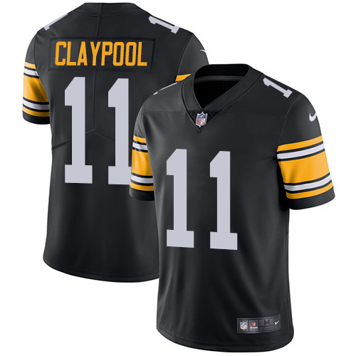 Pittsburgh Steelers #11 Chase Claypool Black Alternate Youth Stitched Vapor Untouchable Limited Jersey Youth
