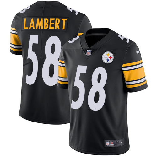 Pittsburgh Steelers #58 Jack Lambert Black Team Color Men's Stitched Vapor Untouchable Limited Jersey Men's