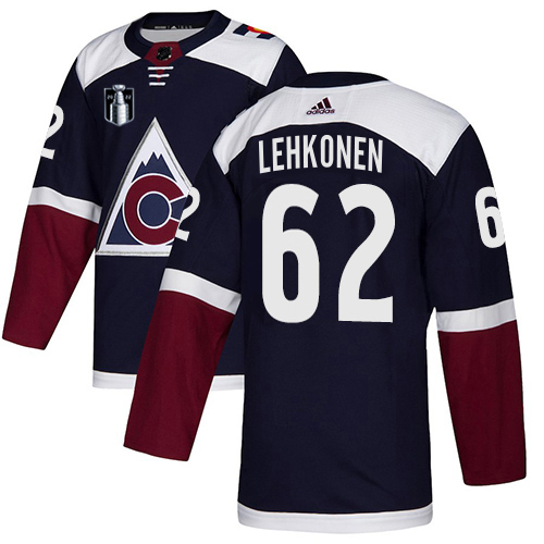 Adidas Colorado Avalanche #62 Artturi Lehkonen Navy 2022 Stanley Cup Final Patch Alternate Authentic Stitched Jersey Men's