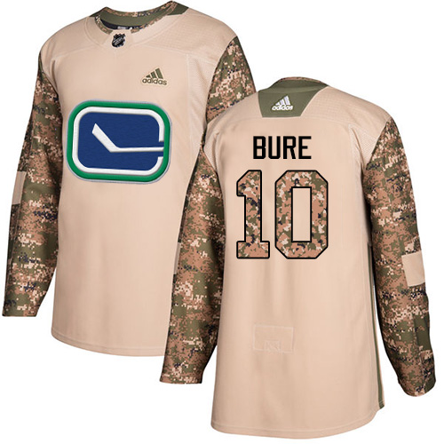 Adidas Vancouver Canucks #10 Pavel Bure Camo Authentic 2017 Veterans Day Stitched Jersey Men's