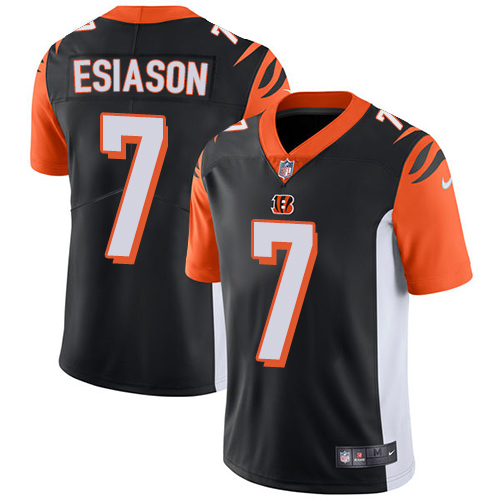 Cincinnati Bengals #7 Boomer Esiason Black Team Color Youth Stitched Vapor Untouchable Limited Jersey Youth