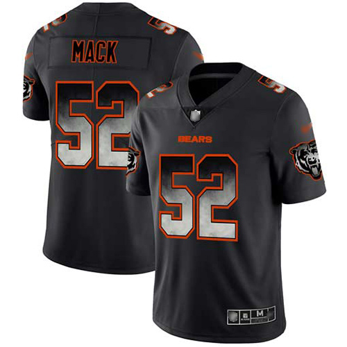 Chicago Bears #52 Khalil Mack Black Men's Stitched Vapor Untouchable Limited Smoke Fashion Jersey Men's