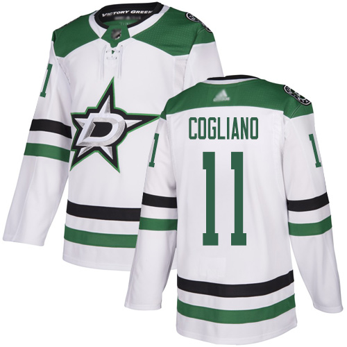 Adidas Dallas Stars #11 Andrew Cogliano White Road Authentic Stitched Jersey Men's