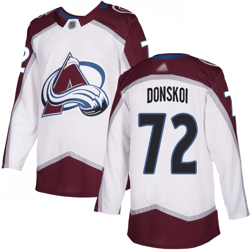 Adidas Colorado Avalanche #72 Joonas Donskoi White Road Authentic Stitched Jersey Men's