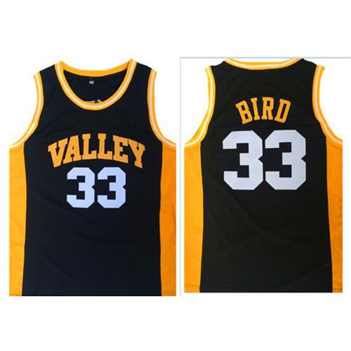 Boston Celtics #33 Larry Bird Black Springs Valley High School Stitched Jersey Mens