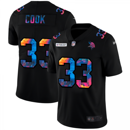 Minnesota Minnesota Vikings #33 Dalvin Cook Men's Multi-Color Black 2020 Crucial Catch Vapor Untouchable Limited Jersey Men's