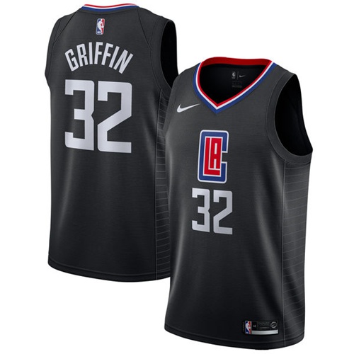 Los Angeles Clippers #32 Blake Griffin Black Swingman Statement Edition Jersey Mens