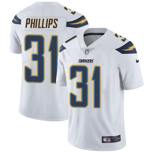 Los Angeles Chargers #31 Adrian Phillips White Men's Stitched Vapor Untouchable Limited Jersey Men's