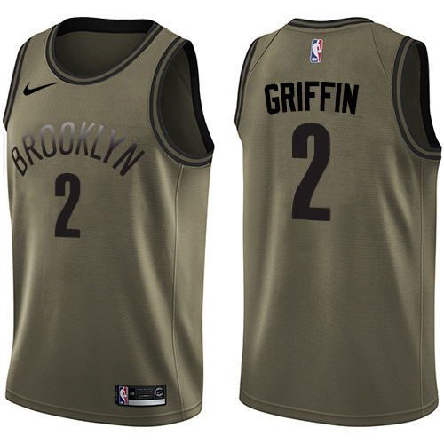 Brooklyn Nets #2 Blake Griffin Green Youth Salute to Service Swingman Jersey Youth