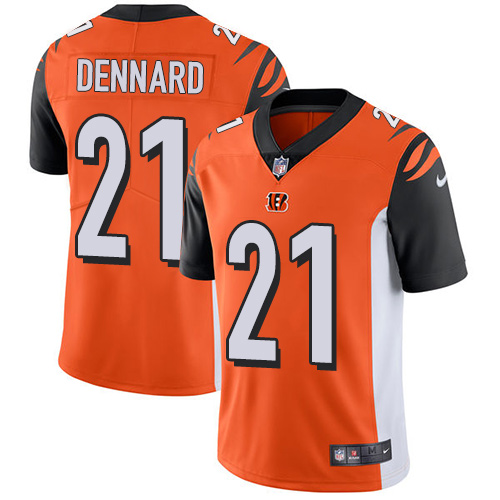 Cincinnati Bengals #21 Darqueze Dennard Orange Alternate Men's Stitched Vapor Untouchable Limited Jersey Men's
