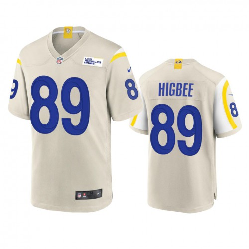 Los Angeles Los Angeles Rams #89 Tyler Higbee Men's Game Jersey - Bone Men's