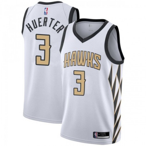 Atlanta Hawks #3 Kevin Huerter White Youth Swingman City Edition 2018/19 Jersey Youth