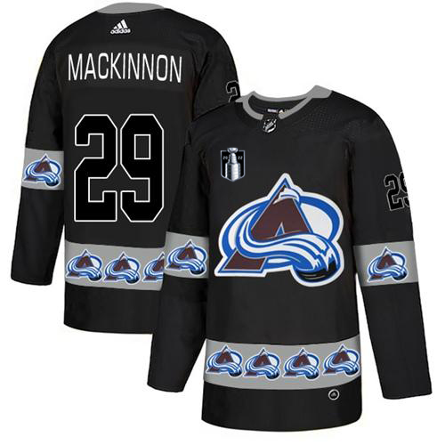 Adidas Colorado Avalanche #29 Nathan MacKinnon Burgundy Camo Authentic Youth 2022 Stanley Cup Final Patch Veterans Day Stitched Jersey Youth