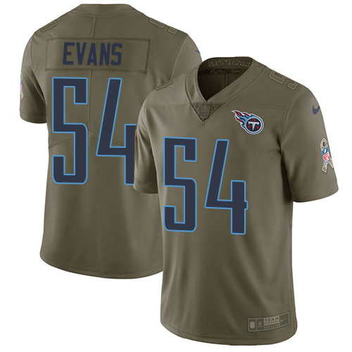 Tennessee Titans #54 Rashaan Evans Olive Men's Stitched Limited 2017 Salute To Service Jersey Men's
