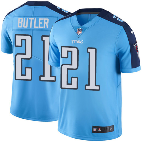 Tennessee Titans #21 Malcolm Butler Light Blue Youth Stitched Limited Rush Jersey Youth