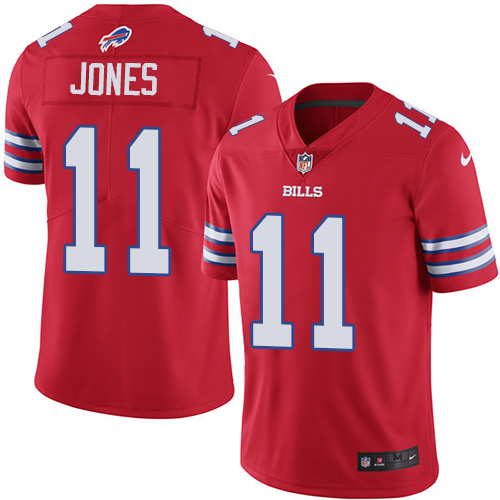Buffalo Bills #11 Zay Jones Red Men's Stitched Limited Rush Jersey Men's