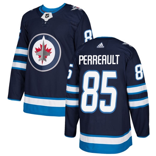 Adidas Winnipeg Jets #85 Mathieu Perreault Navy Blue Home Authentic Stitched Jersey Men's