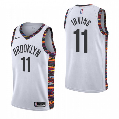 Brooklyn Nets #11 Kyrie Irving 2019-20 White City Edition Jersey Mens