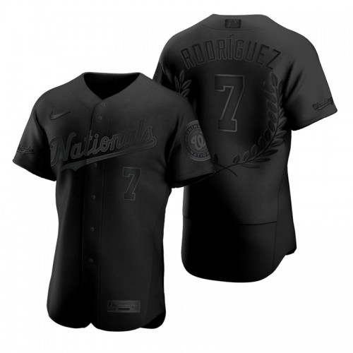 Washington Washington Nationals #7 Ivan Rodriguez Men's Black MVP Limited Player Edition Jersey Men's