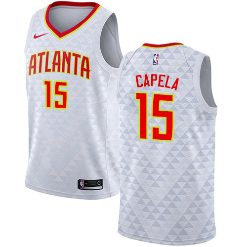 Atlanta Hawks #15 Clint Capela White Swingman Association Edition Jersey Mens