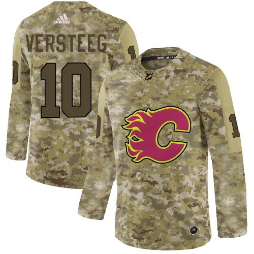 Adidas Calgary Flames #10 Kris Versteeg Camo Authentic Stitched Jersey Men's