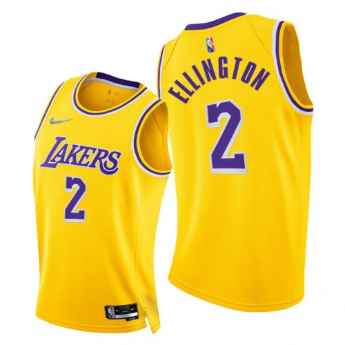 Los Angeles Lakers #2 Wayne Ellington Youth 2021-22 75th Diamond Anniversary Jersey Gold Youth