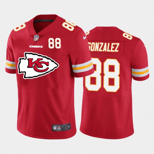 Kansas City Kansas City Chiefs #88 Tony Gonzalez Red Men's Big Team Logo Player Vapor Limited Jersey Men's
